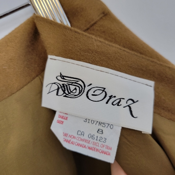 Vintage D'oraz women's lambswool blend camel skirt - Picture 3 of 11